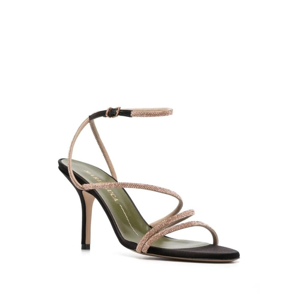 MARIA LUCA Crystal-Embellished Heeled Sandals